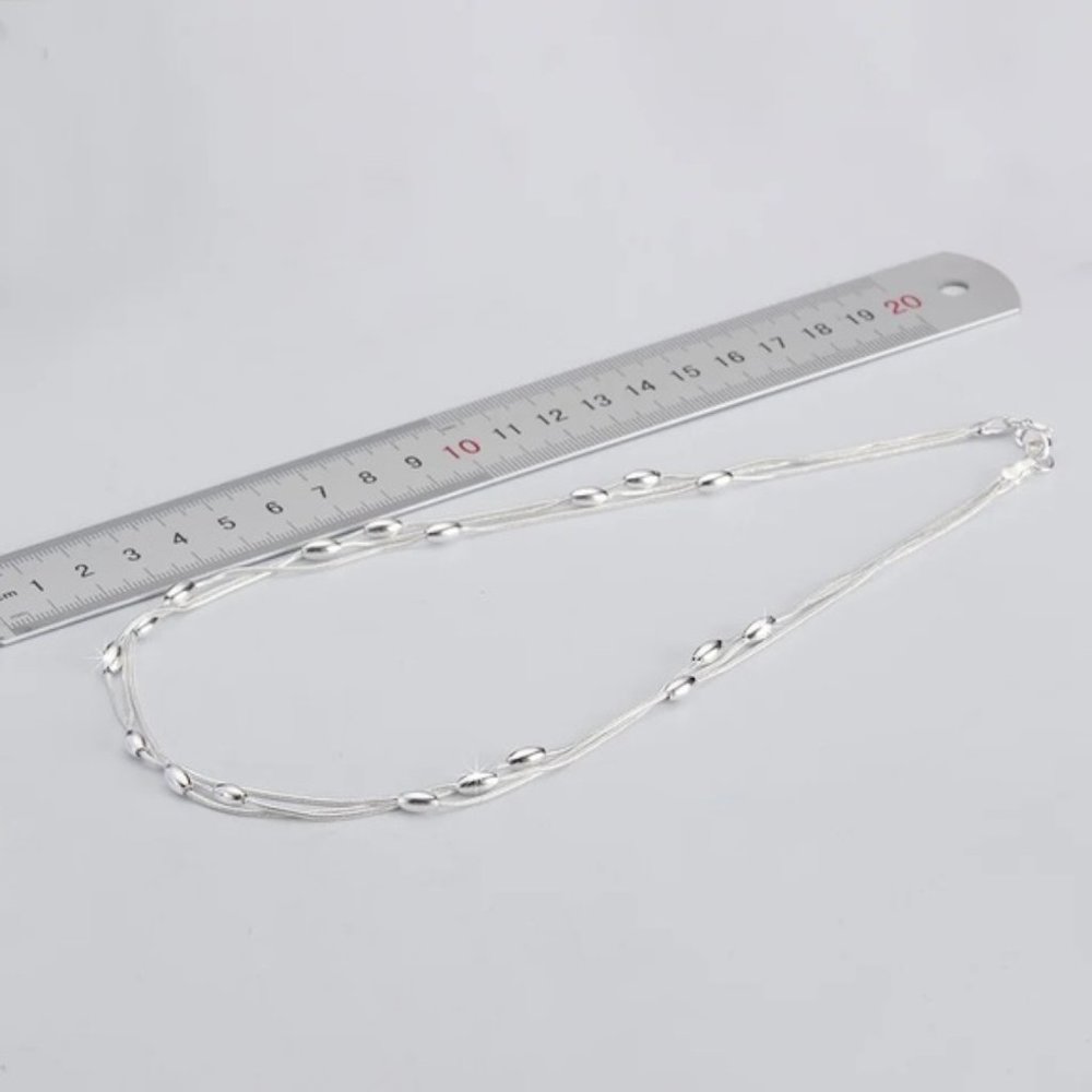 Silver Charms beads Necklace for women luxury fashion party - Picture 5 of 6